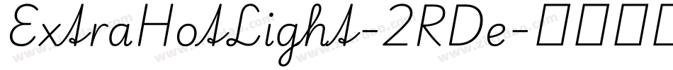 ExtraHotLight-2RDe字体转换