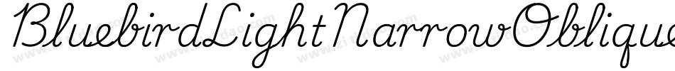 BluebirdLightNarrowOblique-MwMx字体转换