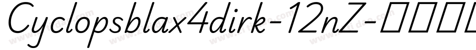 Cyclopsblax4dirk-12nZ字体转换