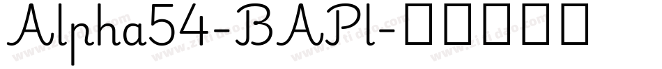 Alpha54-BAPl字体转换