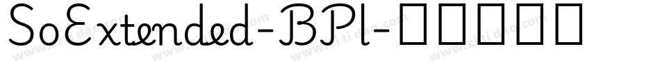 SoExtended-BPl字体转换