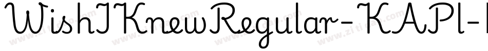 WishIKnewRegular-KAPl字体转换