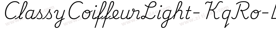 ClassyCoiffeurLight-KqRo字体转换
