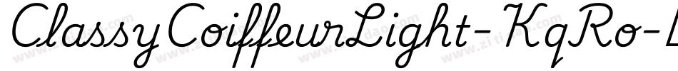 ClassyCoiffeurLight-KqRo字体转换