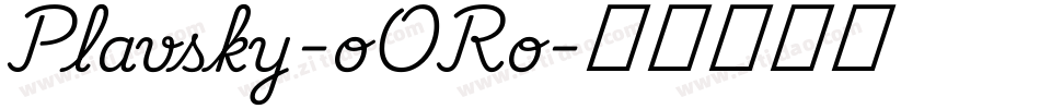 Plavsky-oORo字体转换