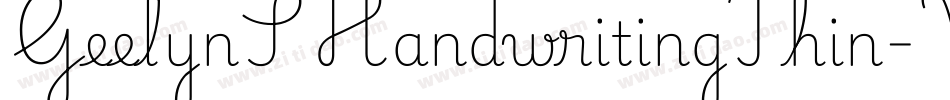 GeelynSHandwritingThin-VnAw字体转换