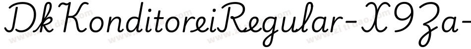 DkKonditoreiRegular-X9Za字体转换