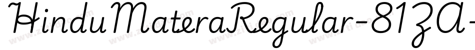 HinduMateraRegular-81ZA字体转换
