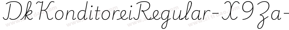 DkKonditoreiRegular-X9Za字体转换