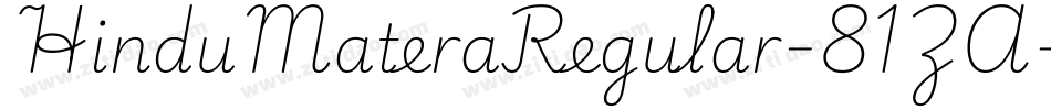 HinduMateraRegular-81ZA字体转换