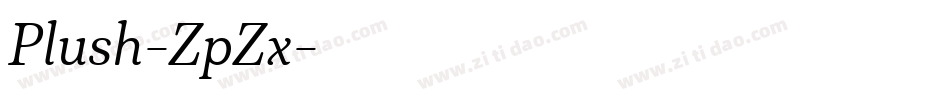 Plush-ZpZx字体转换