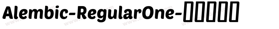 Alembic-RegularOne字体转换 Alembic-RegularOne字体转换
