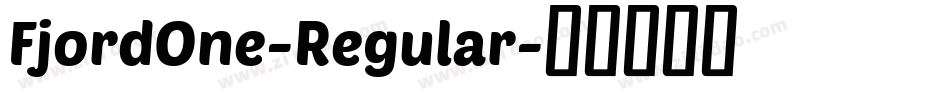 FjordOne-Regular字体转换