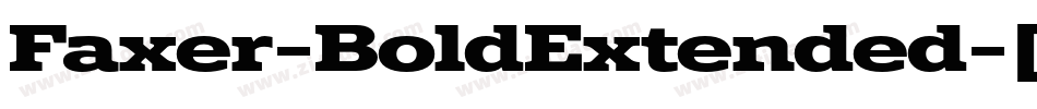 Faxer-BoldExtended字体转换