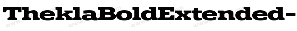 TheklaBoldExtended字体转换