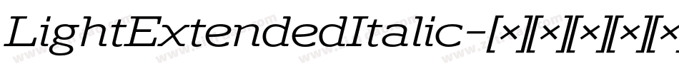 LightExtendedItalic字体转换