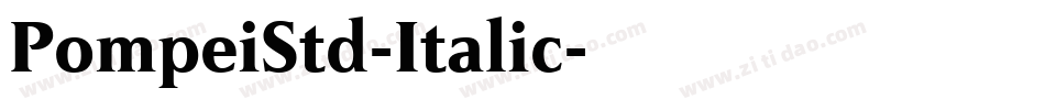 PompeiStd-Italic字体转换