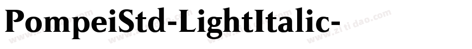 PompeiStd-LightItalic字体转换