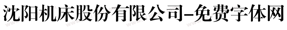 沈阳机床股份有限公司字体转换