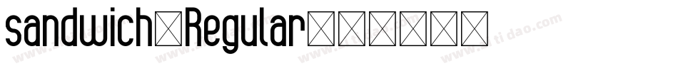 sandwich-Regular字体转换