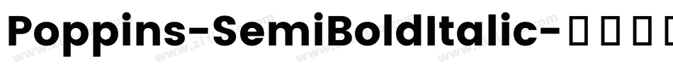 Poppins-SemiBoldItalic字体转换
