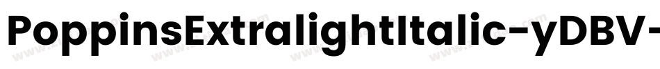 PoppinsExtralightItalic-yDBV字体转换