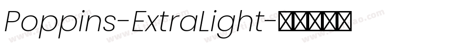 Poppins-ExtraLight字体转换