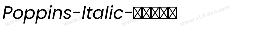 Poppins-Italic字体转换