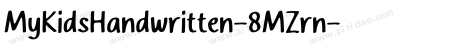 MyKidsHandwritten-8MZrn字体转换