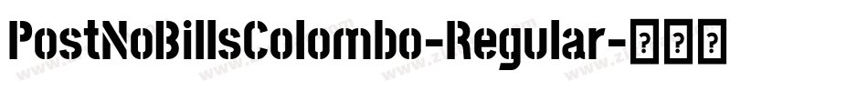 PostNoBillsColombo-Regular字体转换