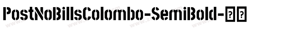 PostNoBillsColombo-SemiBold字体转换