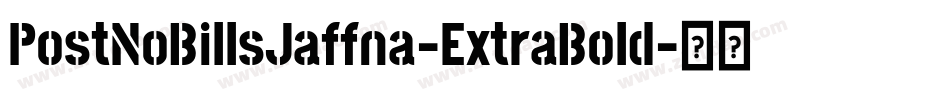 PostNoBillsJaffna-ExtraBold字体转换