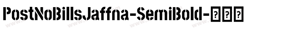 PostNoBillsJaffna-SemiBold字体转换