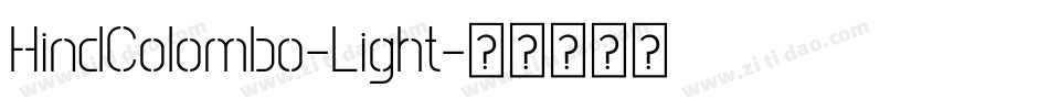 HindColombo-Light字体转换