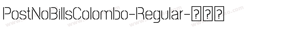 PostNoBillsColombo-Regular字体转换
