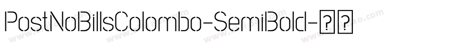 PostNoBillsColombo-SemiBold字体转换