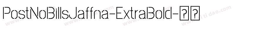 PostNoBillsJaffna-ExtraBold字体转换