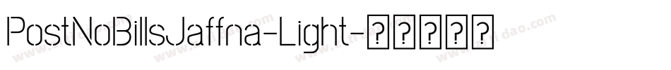 PostNoBillsJaffna-Light字体转换
