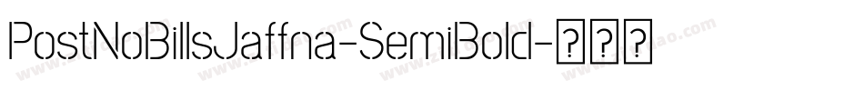 PostNoBillsJaffna-SemiBold字体转换