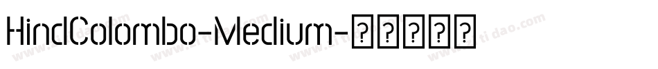 HindColombo-Medium字体转换