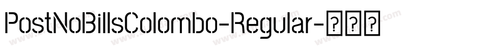 PostNoBillsColombo-Regular字体转换