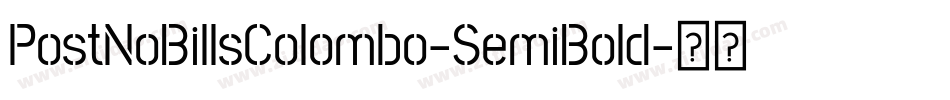 PostNoBillsColombo-SemiBold字体转换