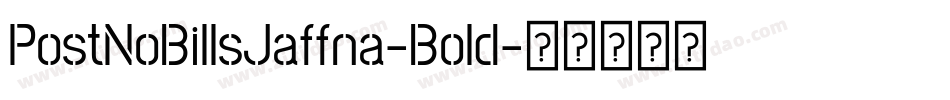 PostNoBillsJaffna-Bold字体转换