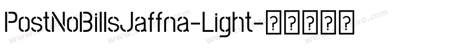 PostNoBillsJaffna-Light字体转换