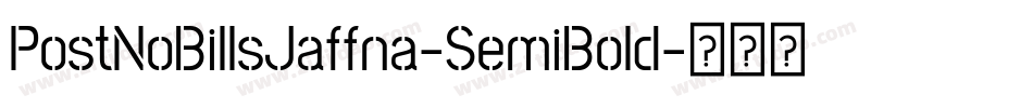 PostNoBillsJaffna-SemiBold字体转换