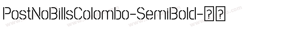 PostNoBillsColombo-SemiBold字体转换