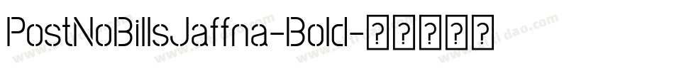 PostNoBillsJaffna-Bold字体转换
