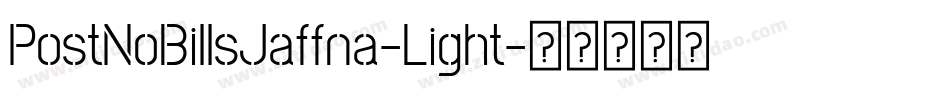 PostNoBillsJaffna-Light字体转换