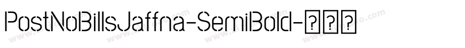 PostNoBillsJaffna-SemiBold字体转换