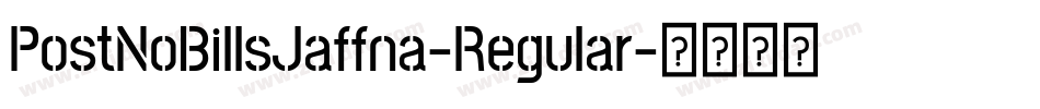 PostNoBillsJaffna-Regular字体转换